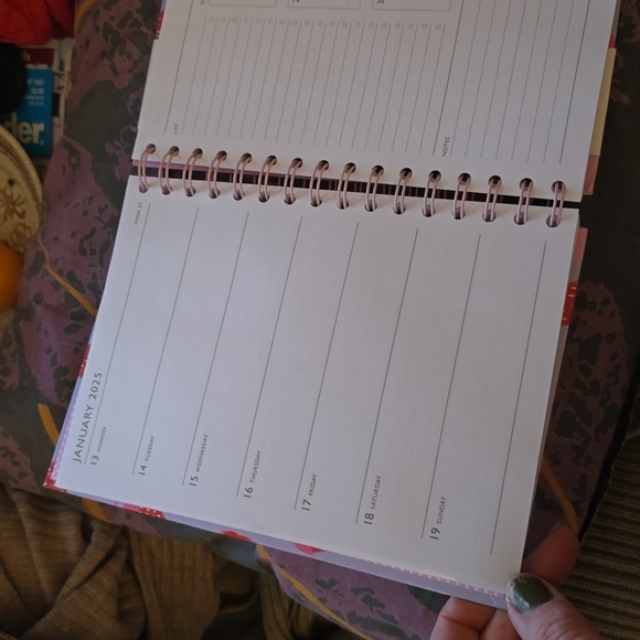 WEEKLY Spiral bound Calendar Planner Diary 2025 Strawberry Strawberries Art 🍓 - Picture 4 of 6